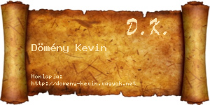 Dömény Kevin névjegykártya